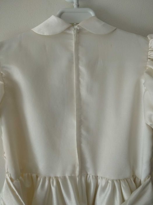 Vestido de Cerimónia Creme c/ flores Criança 8 Anos