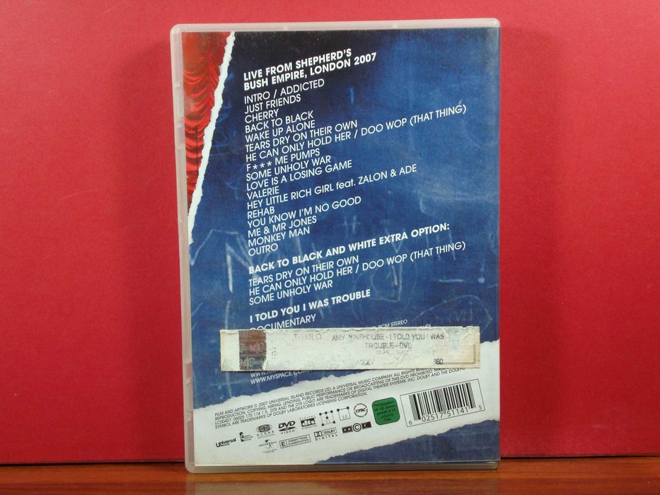 Amy Winehouse - I Told You I Was... "Live In London" / VG Plus / DVD