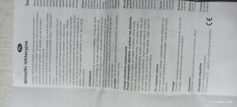 Wkładki laktacyjne na bolące sutki