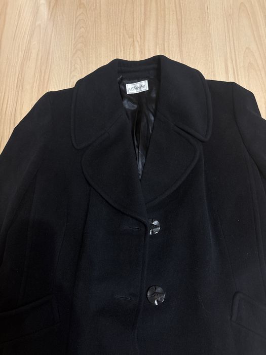 Czarny długi płaszcz oversize