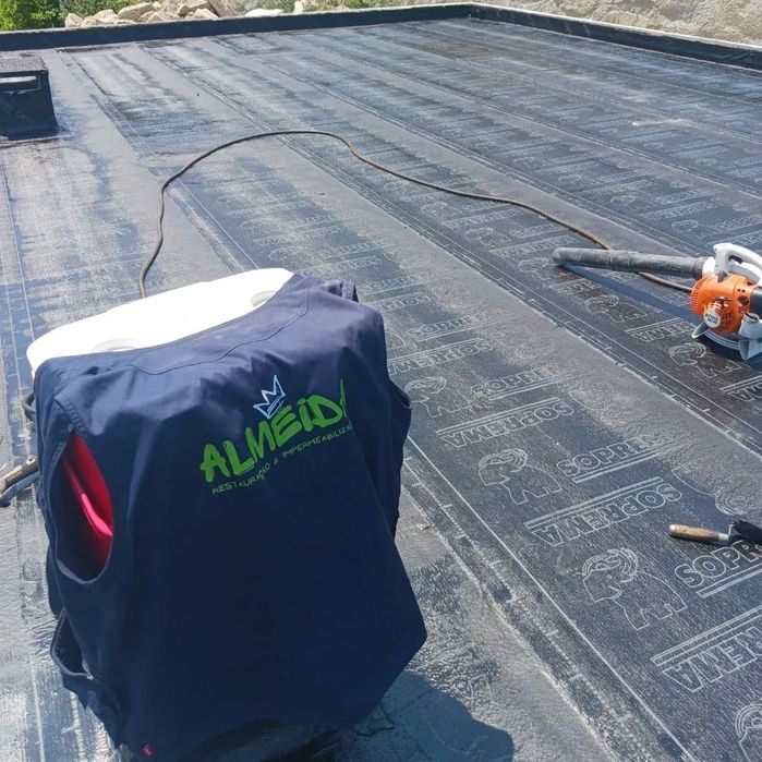 Impermeabilização de coberturas, fundações com Tela