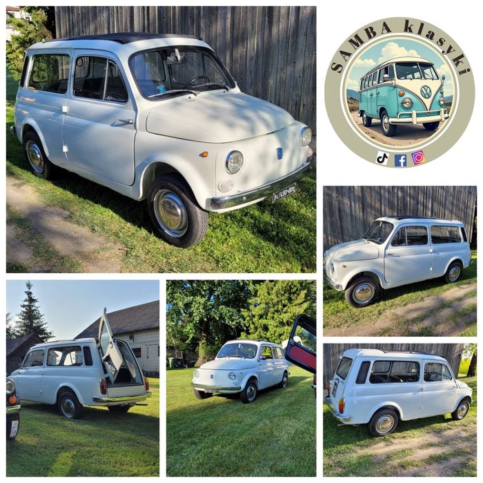Fiat 500-Auto do ślubu, filmu, na sesje świąteczne, SAMBA klasyki