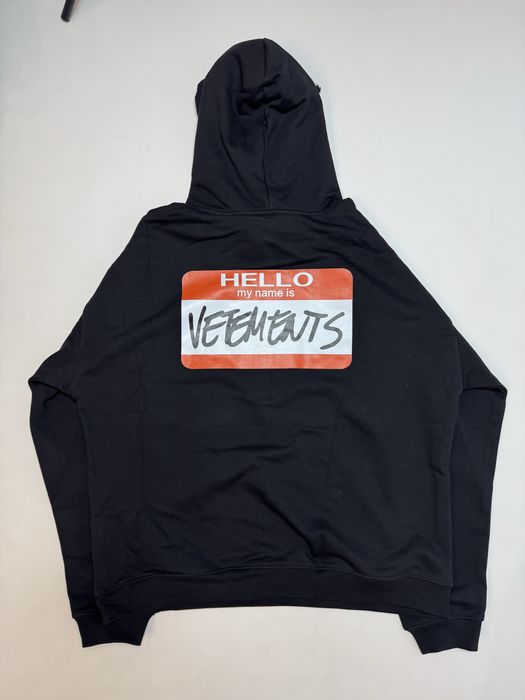 Худі Vetements Hello My Name black M L hoodie