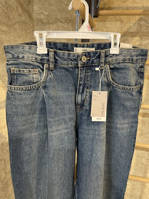 Прямі плісовані джинси MANGO 38 розмір