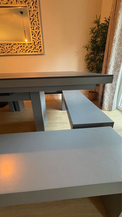 Conjunto Bancos e Mesa Silestone