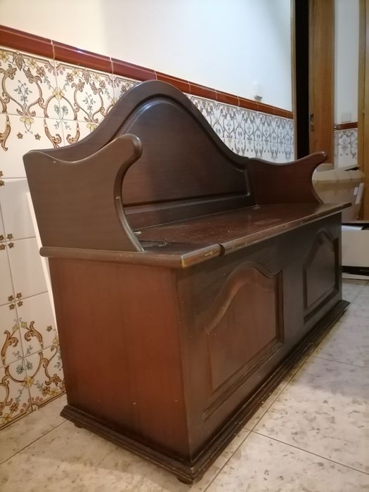 Arca com banco  mogno