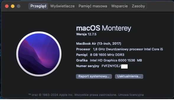 Mac Book Air 13 cali