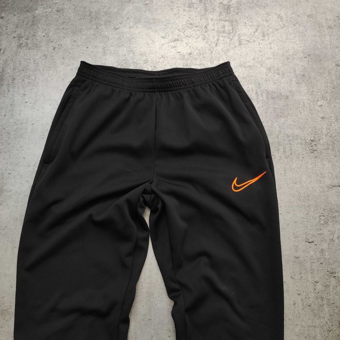 MĘSKIE Spodnie Dresowe Czarne Śliskie Nike Dri-Fit Trening Football