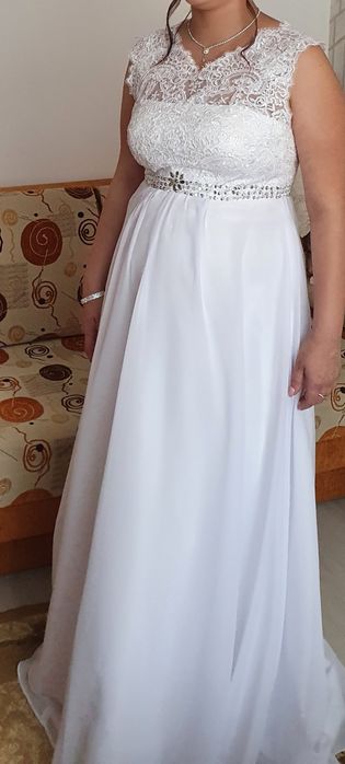 Suknia ślubna 38 ciąża biała sukienka