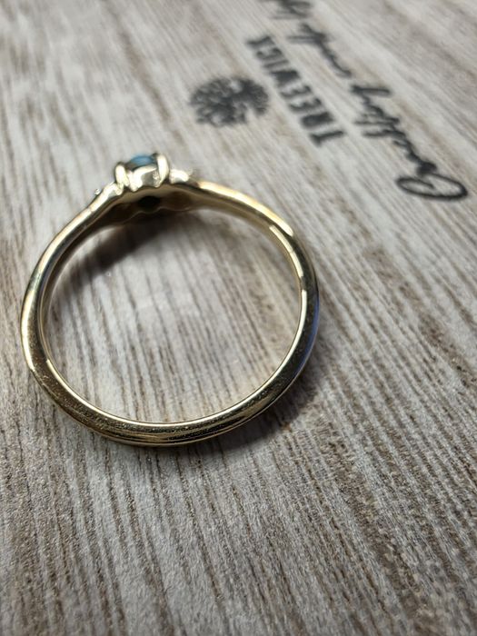 Pierścionek srebro 925 pozłacane