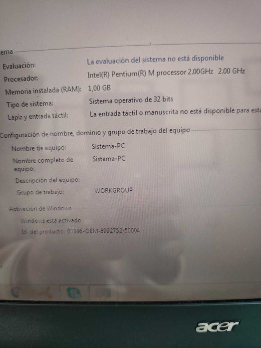 Acer Aspire 1640 Laptop, Packard Bell Laptop, and Two Tablets64552979345410123