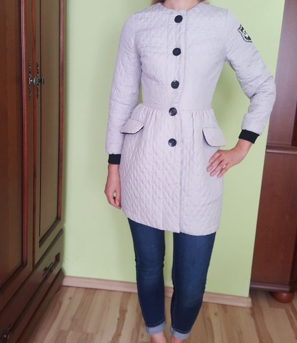 płaszczyk By o la la szary piękny XS / S