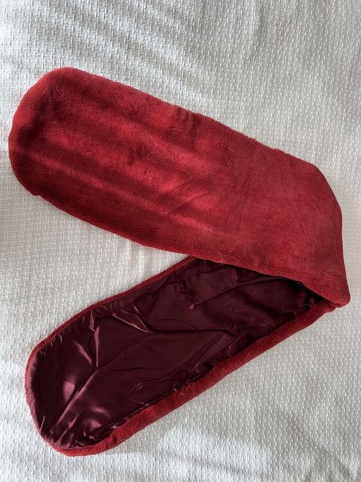Estola / Cachecol rosa em pelo sintetico