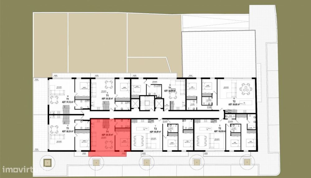 Venda de Apartamento T1 em fase de construção, Vila do Conde