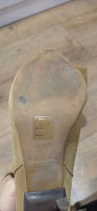 Чобітки, ботинки  Mango замша