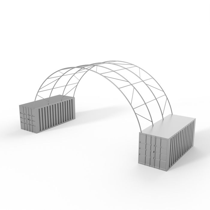 Zadaszenie kontenerowe 10x6m PVC 900g/m2