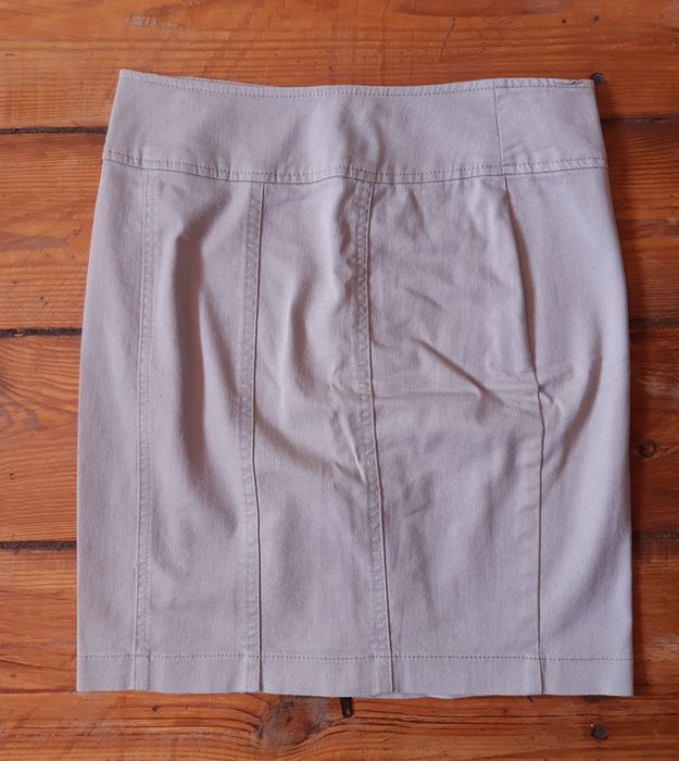 Szara obcisła krótka spódnica z suwakiem tuba mini 36/38 S/M