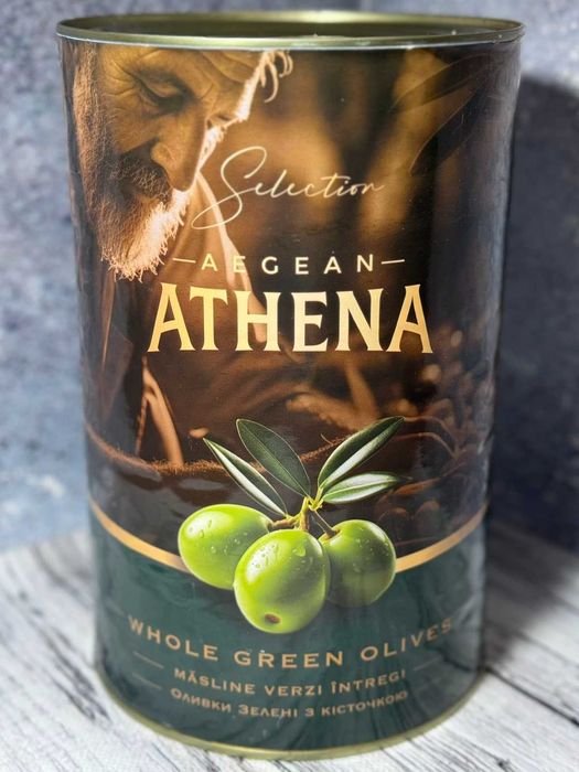 Оливки Athena зелені з/к 4300/2500 кг 70-90 калібр