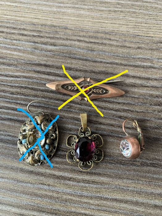 Украшение серебро кулон серьги медицинское золото финифть клевер