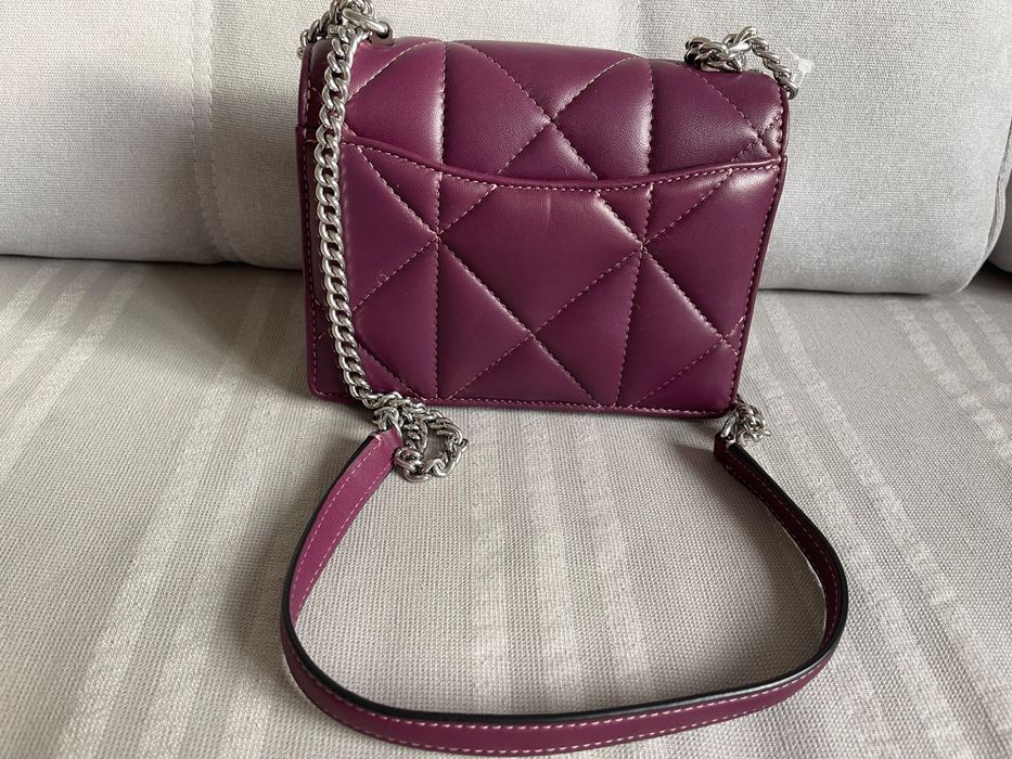 COACH original mini Klare crossbody. Сумочка натуральная кожа стеганая