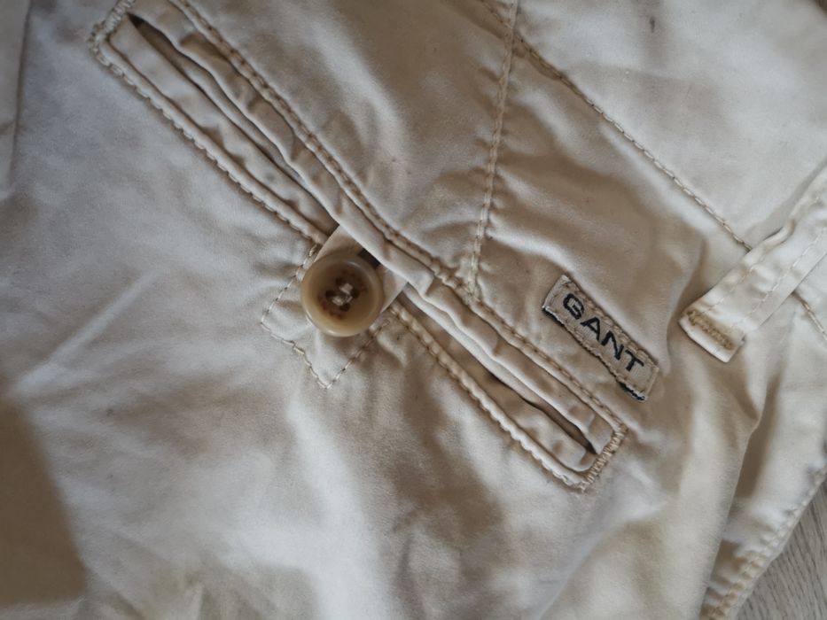 Spodnie damskie gant materiałowe nude beżowe chinosy r 34 gant
