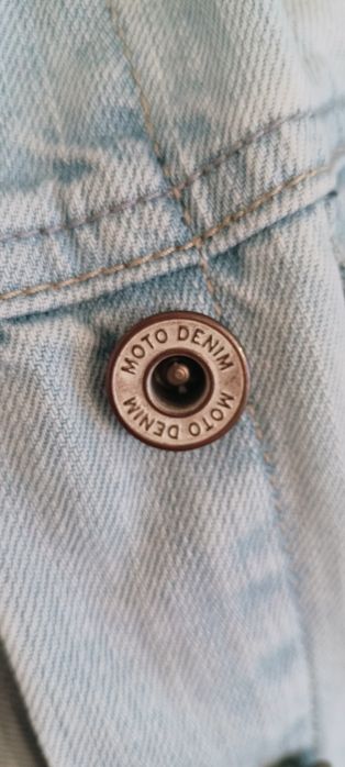 Jasna krótka kurtka jeansowa TopShop Moto r. 36