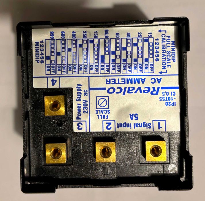 Amperímetro Digital REVALCO RI72 5A1 Instalação Painel 72 x 72