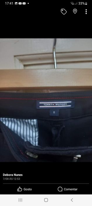 Calças  pretas tommy hilfiger