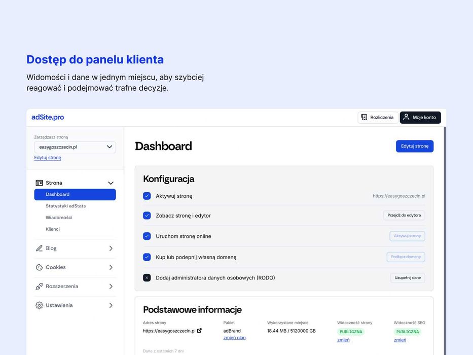 Strona internetowa - 0 zł, bez ukrytych kosztów [Program pilotażowy adSite.pro]