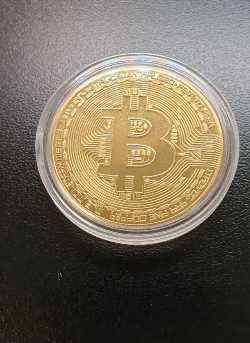 Сувенірна колекційна монета Біткоїн (Bitcoin) BTC, , в чохлі-капсулі.