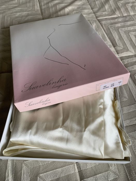 Camisa de Dormir/Robe Cetim - L