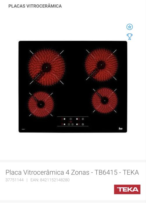 Placa vitroceramica TEKA (nova)