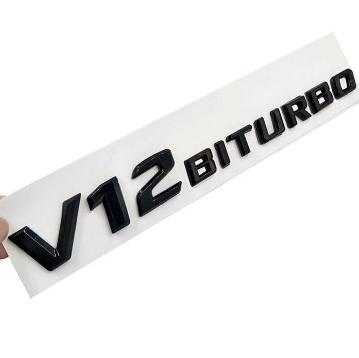 Шильдик надпись V8 V12 Biturbo на крила для Mercedes-Benz