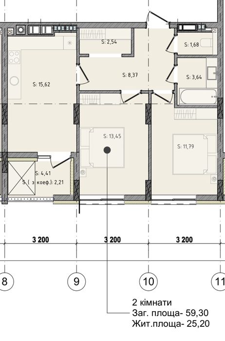 Продаж 2-кім квартири в Черлянах Городок