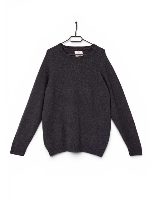 Meski Sweter Luźny Wełniany Lambswool Ciemnoszary C&A |R. XXL