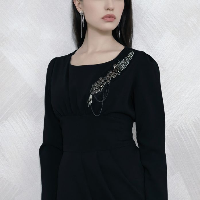 Dolce & Gabbana elegancka czarna krotka sukienka  D&G black mini dress