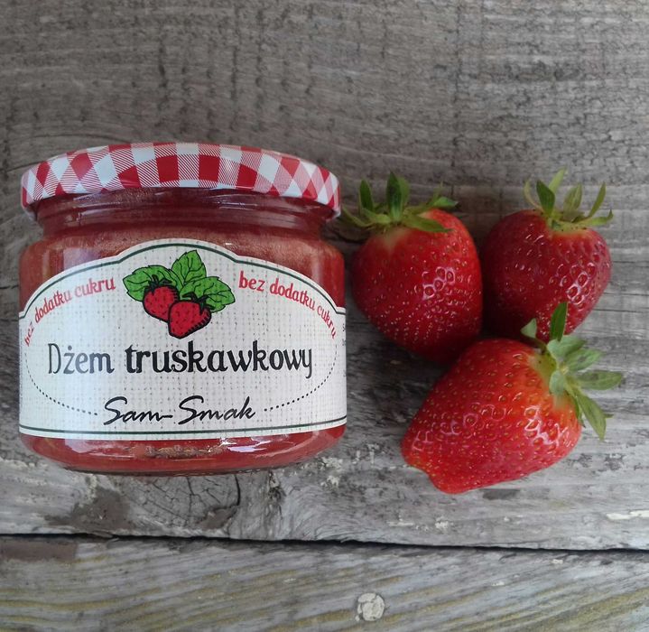 Dżem truskawkowy domowy BEZ DODATKU CUKRU 300 g