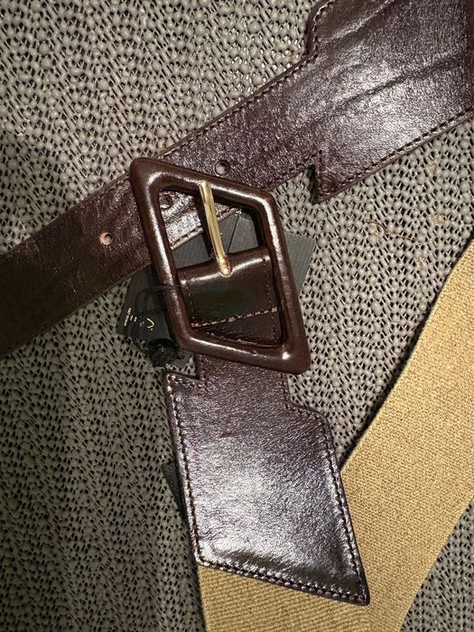 Pasek skóra naturalna Massimo Dutti