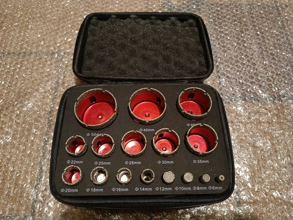 Набір з 16 шт. алмазних свердел 6-50 мм для керамограніту (плитки)