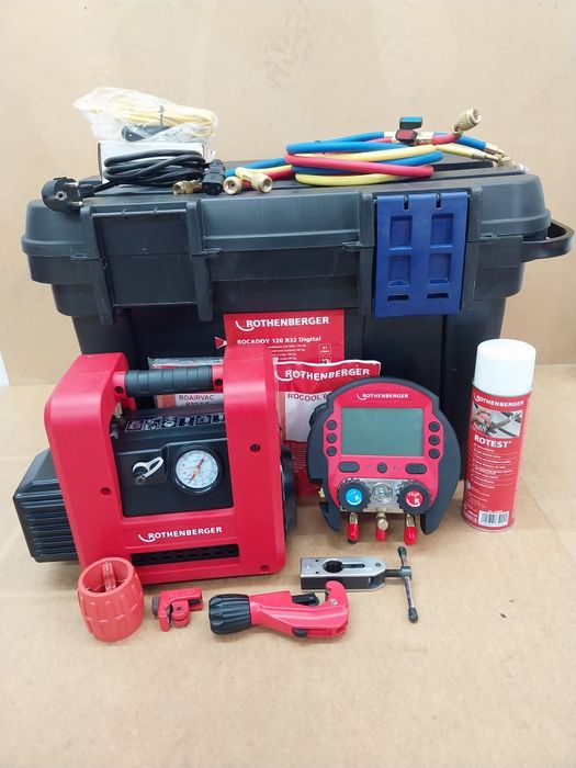 Rothenberger Rocaddy 120 R32 Digital Zestaw do Klimatyzacji Pompa Mano