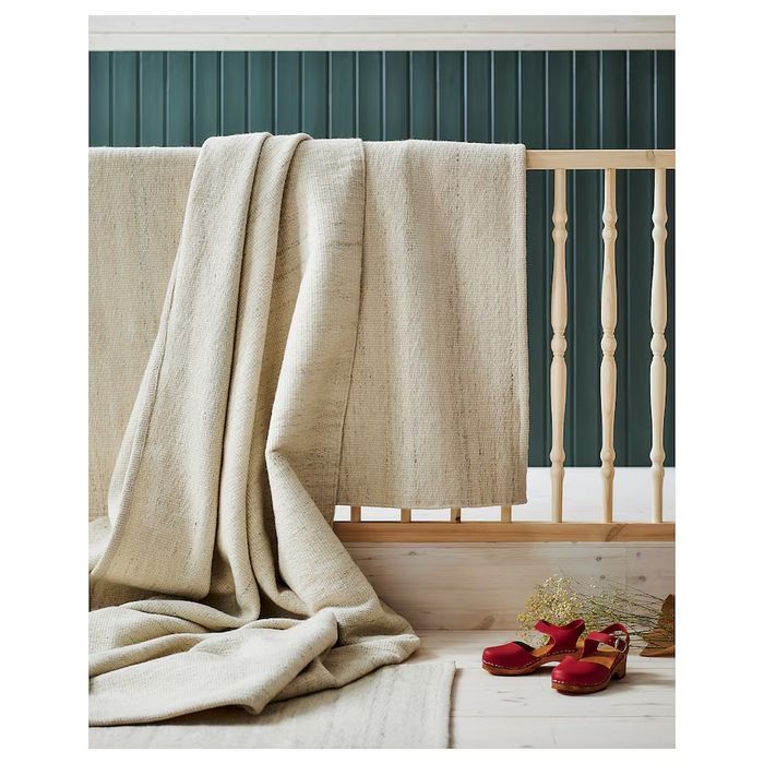 IKEA TIDTABELL 133x195 cm , 100% lã, tecelagem plana, bege