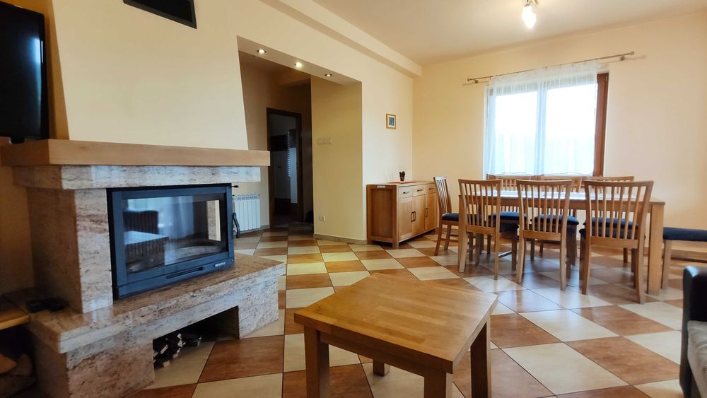 Domek z kominkiem Beskidy Korbielów balia jacuzzi
