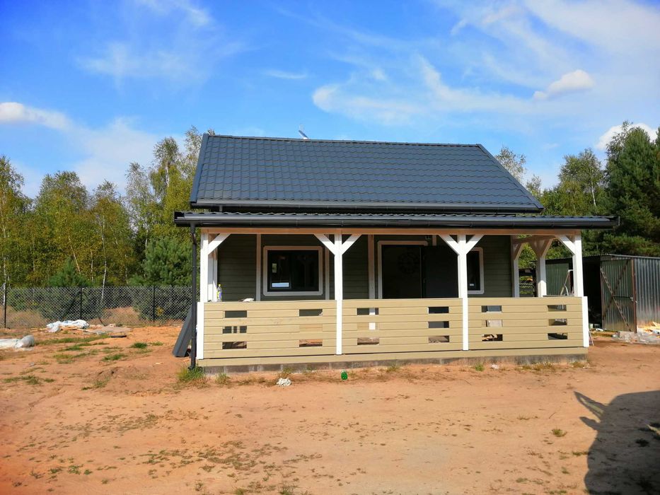 domek drewniany,wym.5mx7m, letniskowy,poddasze,drewniany,szkieletowy