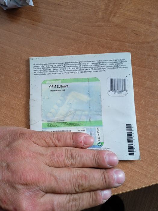 Orginalny Microsoft Word 2002 pl dodatek Windows