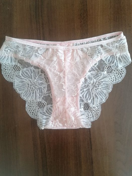 NOWE majtki bawełniane z koronką L