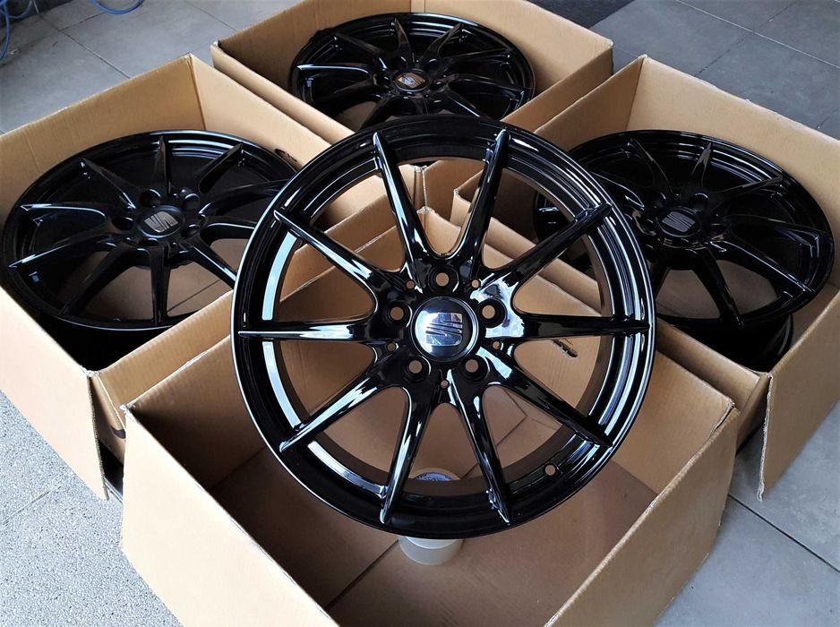 Alufelgi 17 5x112 Seat Leon Ateca Toledo Altea Audi A3 Czarne ! 261#