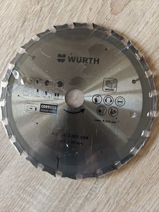 Tarcza do drewna Wurth 165mm
