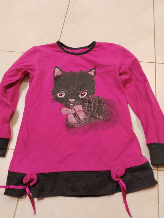 Tunika dziewczęca z kotkiem