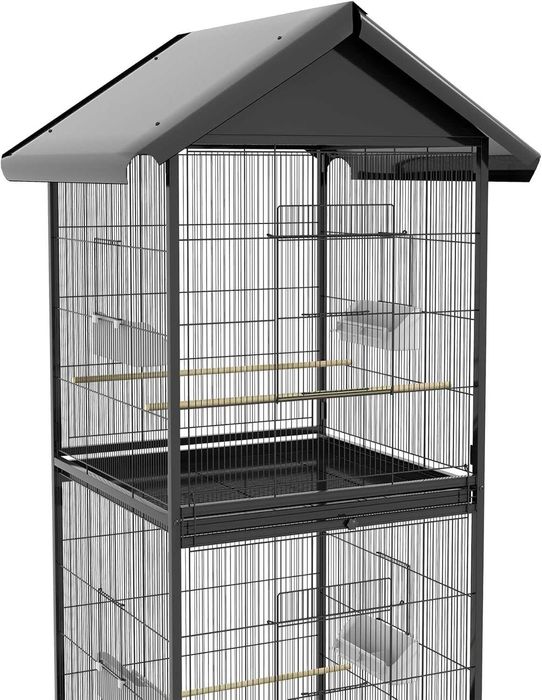 NOVO - Gaiola para aves, 2 andares com rodas 168cm