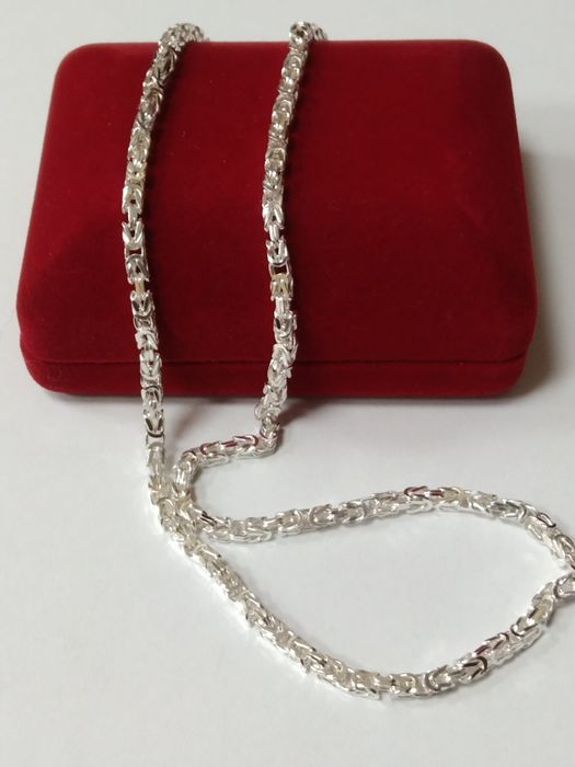 Srebrny łańcuszek splot królewski 60cm srebro 925